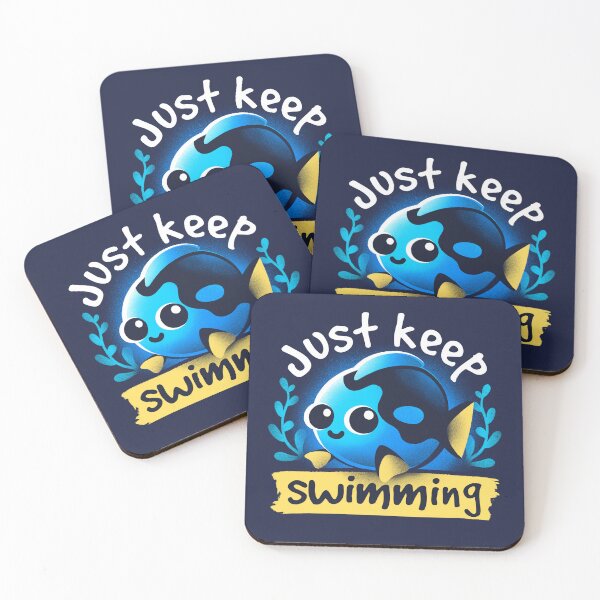 Item preview, cute just keep swimming designed and sold by NemiMakeit.