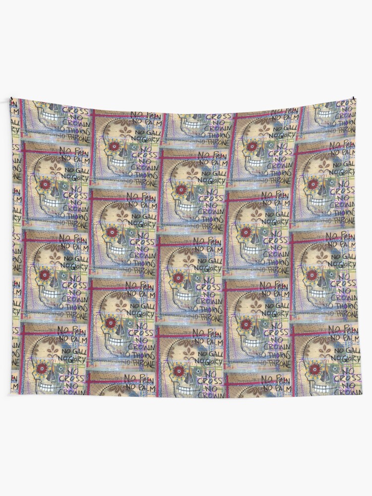 Alternate view of No Thorns No Throne Wall Tapestry