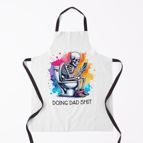 Item preview, Doing Dad Shit Skeleton Toilet designed and sold by LensherArt.