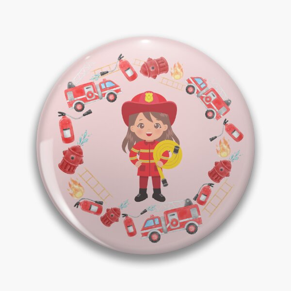 Item preview, Female Firefighter Cartoon Emergency Responder designed and sold by MomentumCloset.