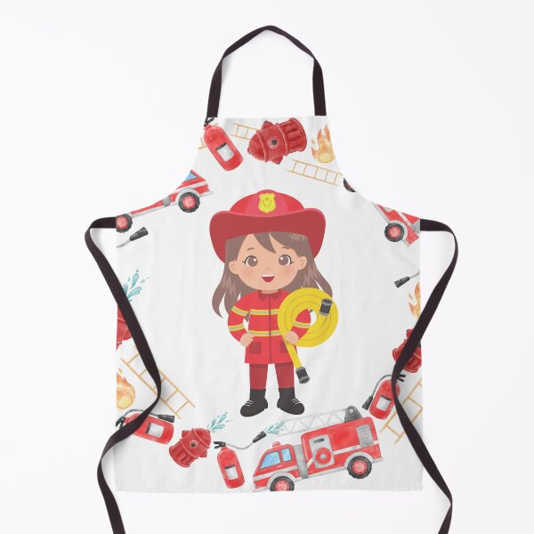 Item preview, Female Firefighter Cartoon Emergency Responder designed and sold by MomentumCloset.