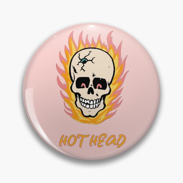 Item preview, Hot Head Retro 80s Hotrod Flaming Skull designed and sold by Corinne Alexa Jackson.