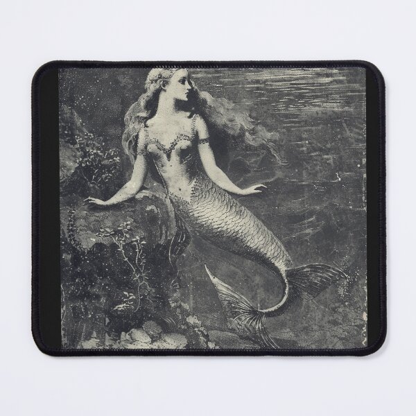 Item preview, Mermaid Underwater 18th Century Classic Black & White designed and sold by redstar19.