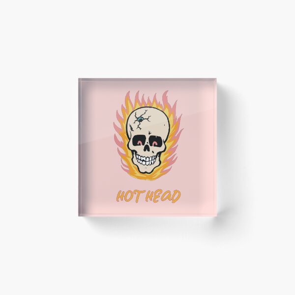 Item preview, Hot Head Retro 80s Hotrod Flaming Skull designed and sold by Corinne Alexa Jackson.