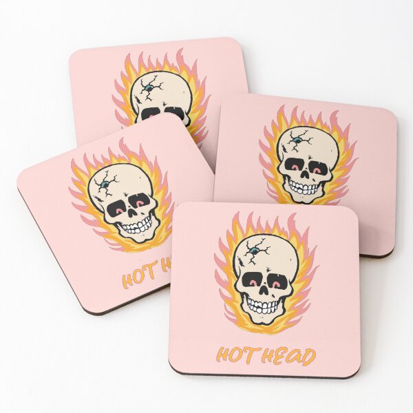 Item preview, Hot Head Retro 80s Hotrod Flaming Skull designed and sold by Corinne Alexa Jackson.