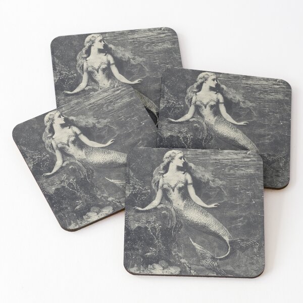 Item preview, Mermaid Underwater 18th Century Classic Black & White designed and sold by redstar19.