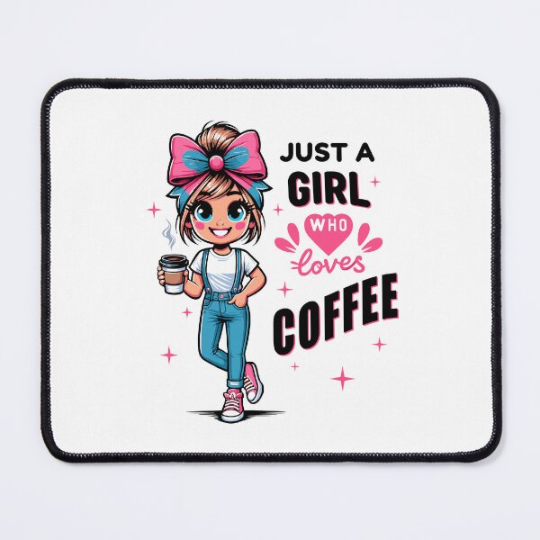 Artikelvorschau, Nur ein Mädchen, das Kaffee liebt Niedliches Cartoon-Design entworfen und verkauft von SerhiiArt.