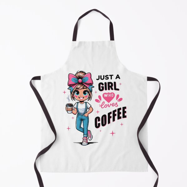 Artikelvorschau, Nur ein Mädchen, das Kaffee liebt Niedliches Cartoon-Design entworfen und verkauft von SerhiiArt.