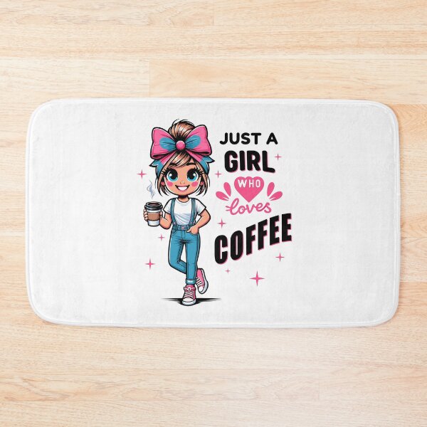 Item preview, Just a Girl Who Loves Coffee Cute Cartoon Design designed and sold by SerhiiArt.
