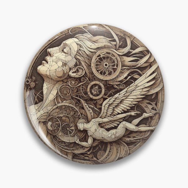 Item preview, Mechanical Seraph - Steampunk Fantasy Artwork designed and sold by MiszungART.