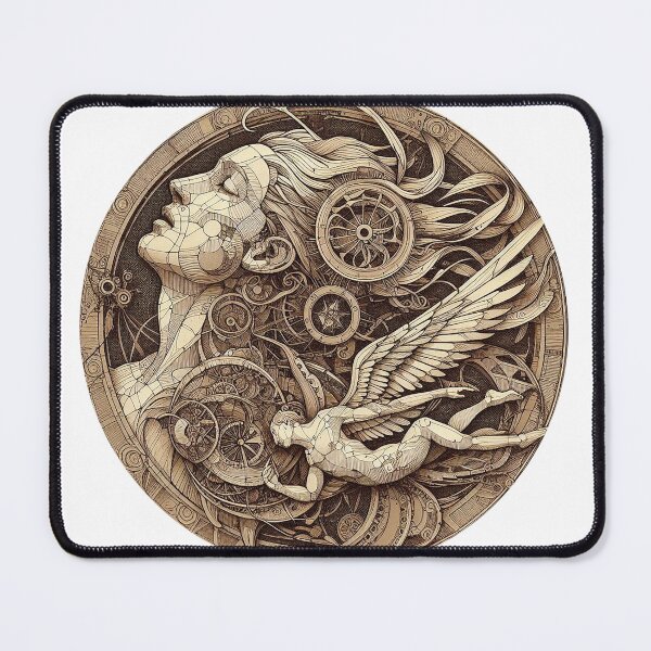 Item preview, Mechanical Seraph - Steampunk Fantasy Artwork designed and sold by MiszungART.