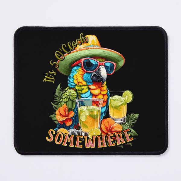 Item preview, It's 5 o'clock somewhere Tropical Parrot Cocktail Sunset designed and sold by MindWave THC.