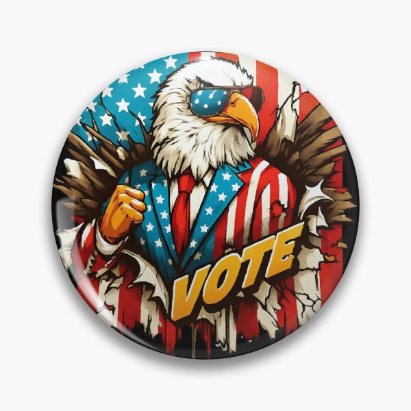 Item preview, Voting Day 2024 USA  / American Eagle - The Patriotic Vote designed and sold by Tw1nsAIArt.
