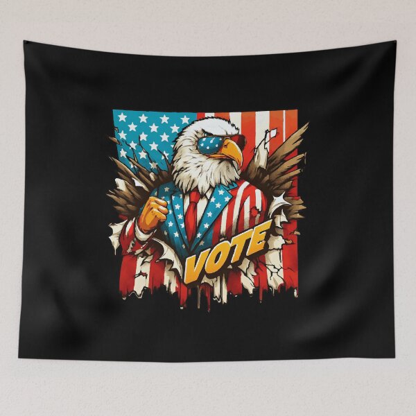 Item preview, Voting Day 2024 USA  / American Eagle - The Patriotic Vote designed and sold by Tw1nsAIArt.
