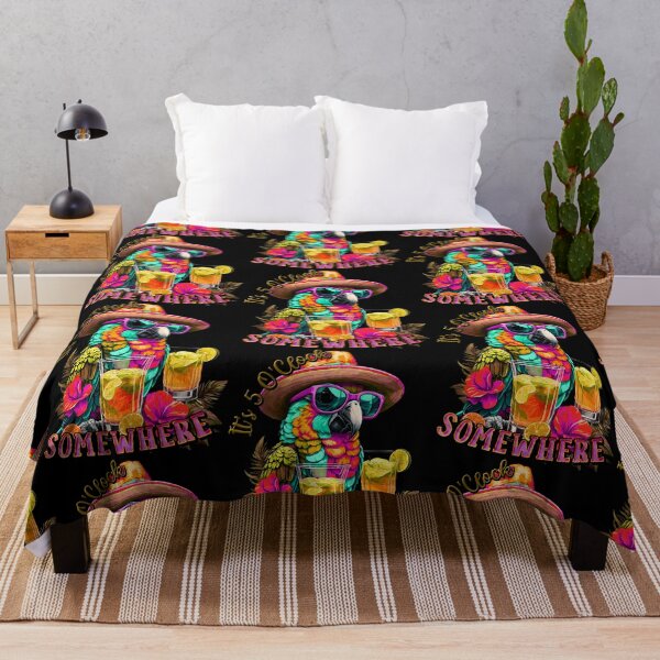Item preview, It's 5 o'clock somewhere Tropical Parrot Cocktail Sunset designed and sold by MindWave THC.