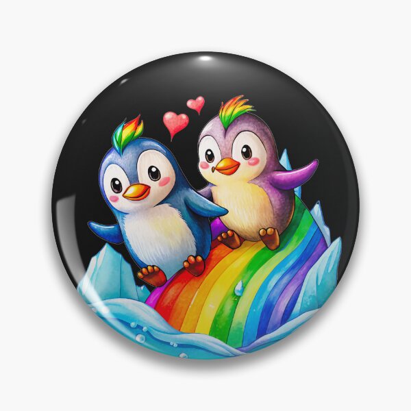 Item preview, Rainbow Slide Penguin Lovers Colorful Fun designed and sold by elynne9.