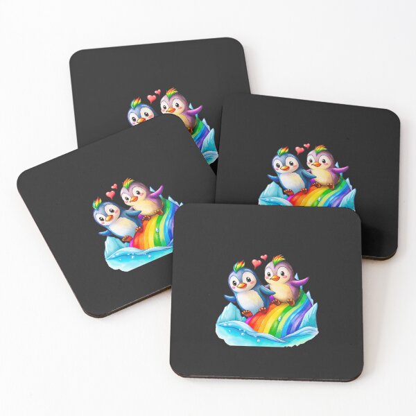 Item preview, Rainbow Slide Penguin Lovers Colorful Fun designed and sold by elynne9.