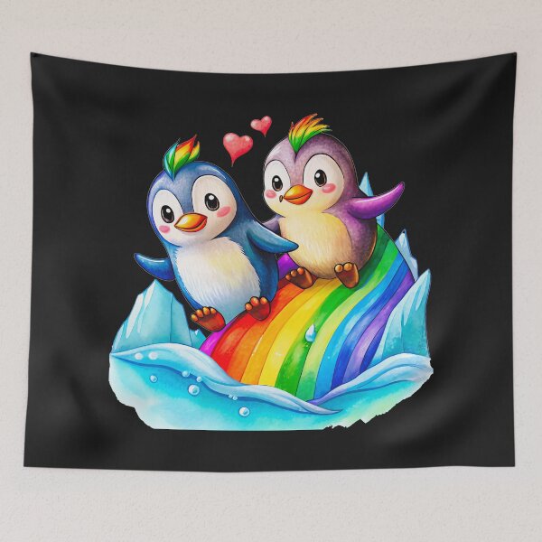 Item preview, Rainbow Slide Penguin Lovers Colorful Fun designed and sold by elynne9.