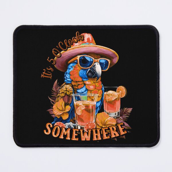 Item preview, It's 5 o'clock somewhere Tropical Parrot Cocktail Sunset designed and sold by MindWave THC.