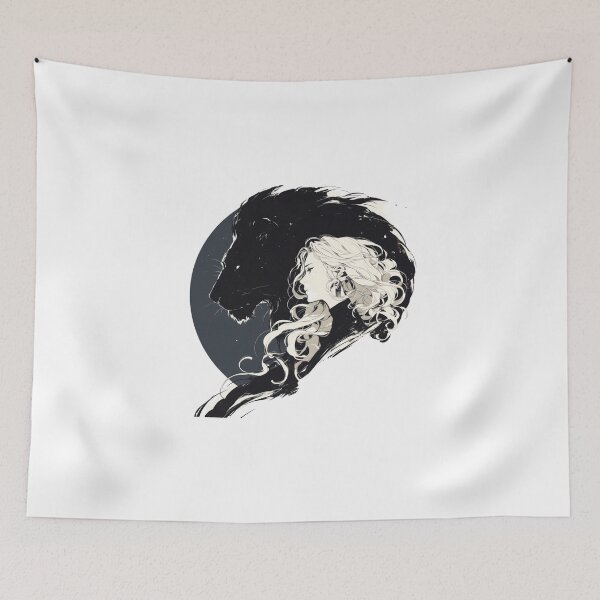 Item preview, Silhouette black and white lion  designed and sold by SMARTKIT  DESIGNAGENCY.