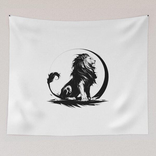 Item preview, Silhouette black and white lion  designed and sold by SMARTKIT  DESIGNAGENCY.
