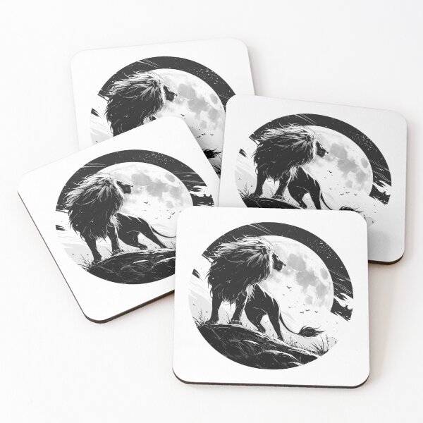 Item preview, Silhouette black and white lion  designed and sold by SMARTKIT  DESIGNAGENCY.