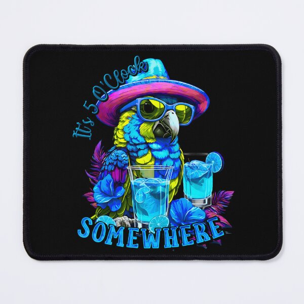 Item preview, It's 5 o'clock somewhere Tropical Parrot Cocktail Sunset designed and sold by MindWave THC.