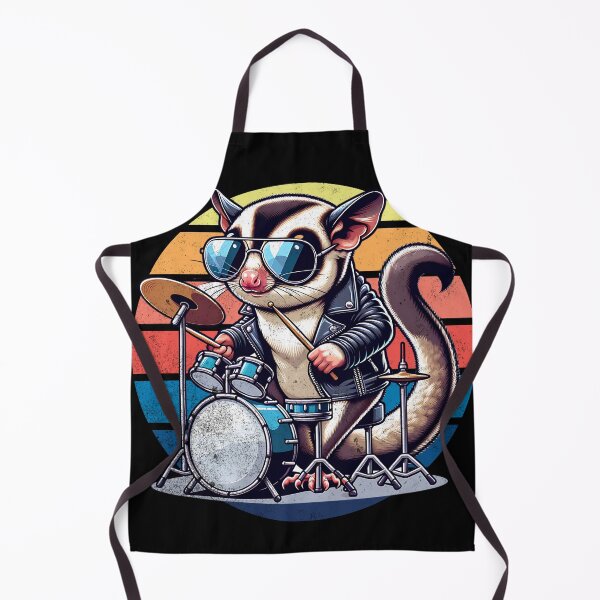 Item preview, Retro Rocknroll Sugar Glider Drummer Rocker  designed and sold by MorningTeeNmore.