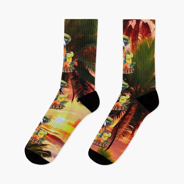 Item preview, It's 5 o'clock somewhere Tropical Parrot Cocktail Sunset Beach designed and sold by MindWave THC.