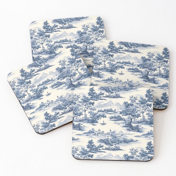 Item preview, Toile de jouy,blue china,Chinoiserie,toile,blue and white  designed and sold by MariaMarinova.