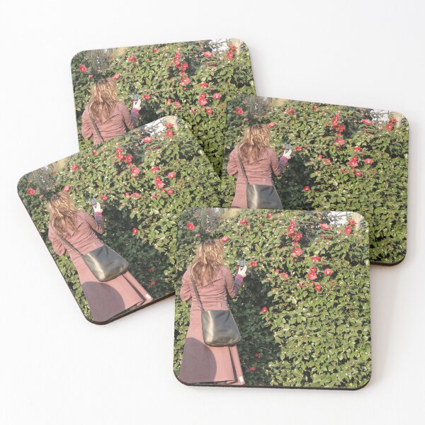 Item preview, Photography portrait woman photographer of flowers in a hedge designed and sold by Carré Comme Orange.