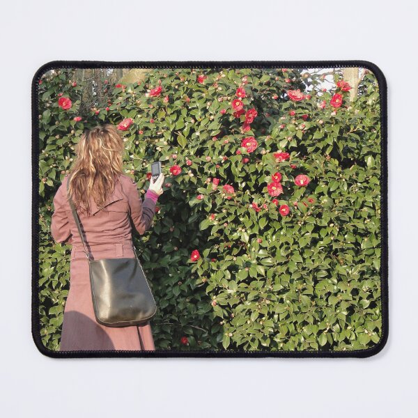 Item preview, Photography portrait woman photographer of flowers in a hedge designed and sold by Carré Comme Orange.
