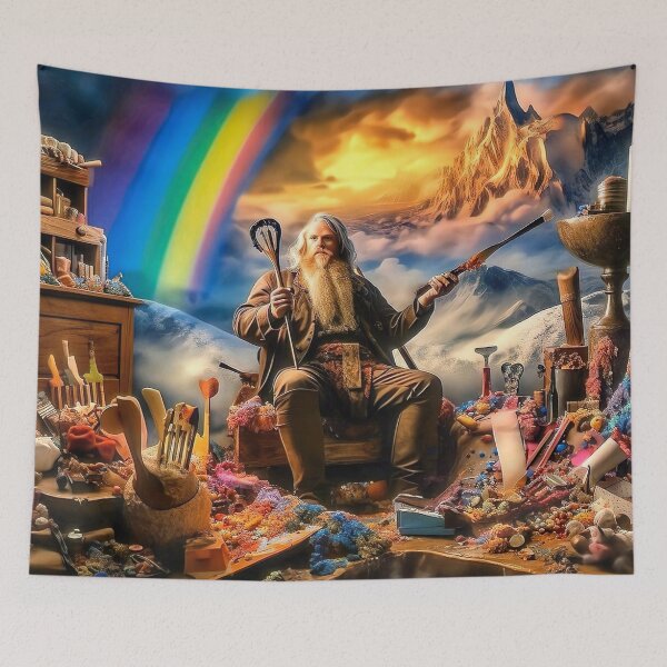 Item preview, "The Man in a Cluttered Room" designed and sold by MYTHIC PEEL STICKERS.