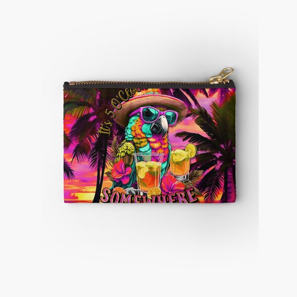 Item preview, It's 5 o'clock somewhere Tropical Parrot Cocktail Sunset Beach designed and sold by MindWave THC.