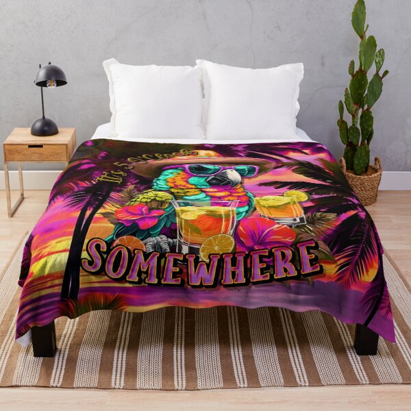 Item preview, It's 5 o'clock somewhere Tropical Parrot Cocktail Sunset Beach designed and sold by MindWave THC.