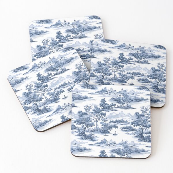 Item preview, Toile de jouy,blue china,Chinoiserie,toile,blue and white  designed and sold by MariaMarinova.