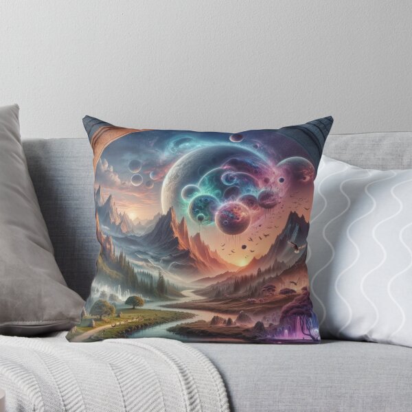 Item preview, Fantasy Sci-Fi Landscape 014 - Surreal Dual Worlds - AI Art (67 MP) designed and sold by PrintOnMyDemand.