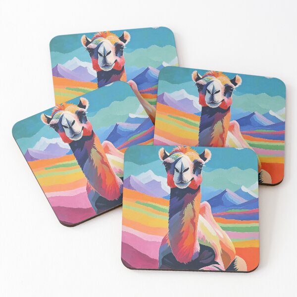 Item preview, Colorful Camel Artwork, Desert Camel Design, cute camel, camel gifts, camel painting, camel drawing designed and sold by RigelArtifacts.