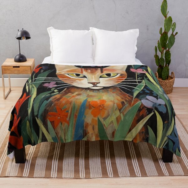 Item preview, Cat in the Flower Bed designed and sold by whitecat23.