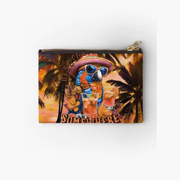 Item preview, It's 5 o'clock somewhere Tropical Parrot Cocktail Sunset Beach designed and sold by MindWave THC.