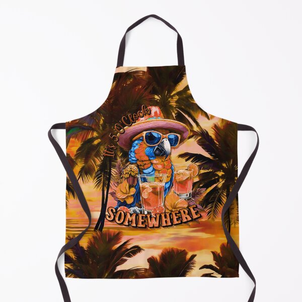 Item preview, It's 5 o'clock somewhere Tropical Parrot Cocktail Sunset Beach designed and sold by MindWave THC.