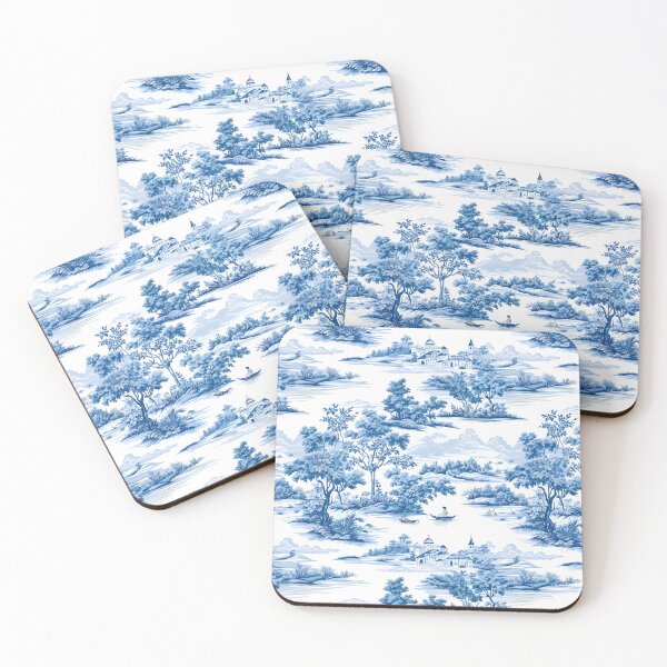 Item preview, Toile de jouy,blue china,Chinoiserie,toile, designed and sold by MariaMarinova.