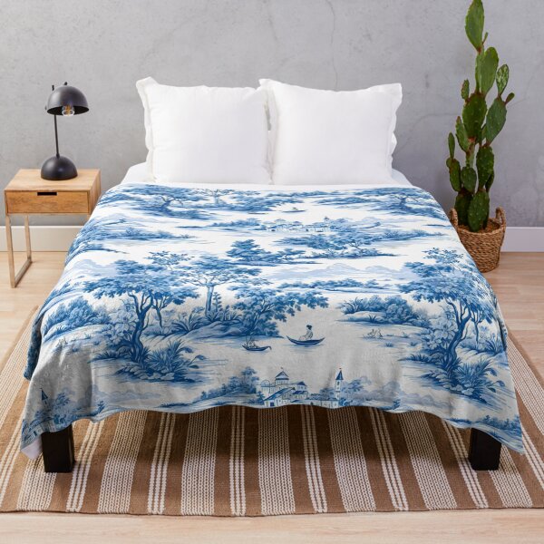 Item preview, Toile de jouy,blue china,Chinoiserie,toile, designed and sold by MariaMarinova.