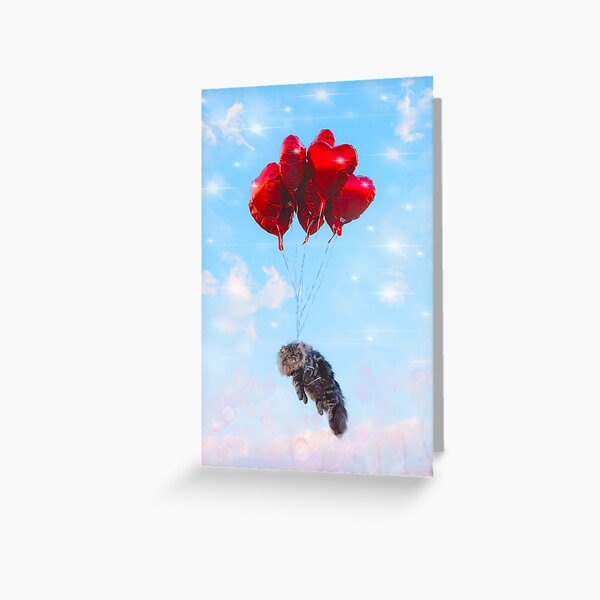 Item preview, Cat Heart Balloons designed and sold by posiepic.