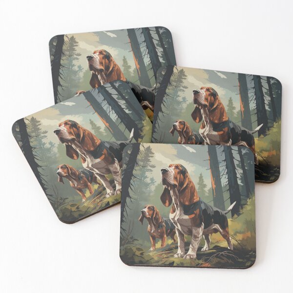 Item preview, Basset Hounds on the Hunt (Design 1) designed and sold by Samuelsboro.