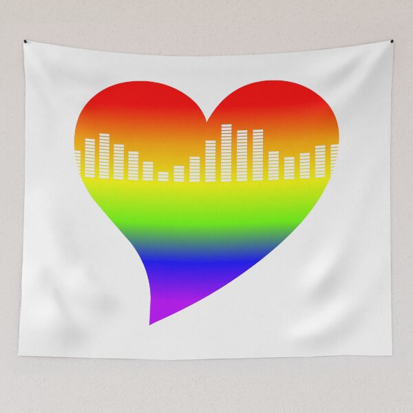 Artikelvorschau, Pride Grafik Equalizer Herz entworfen und verkauft von jdm1981.