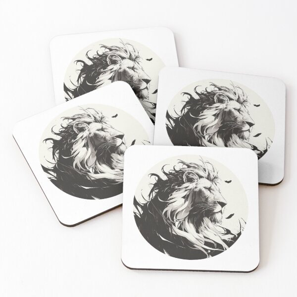 Item preview, Silhouette black and white lion  designed and sold by SMARTKIT  DESIGNAGENCY.