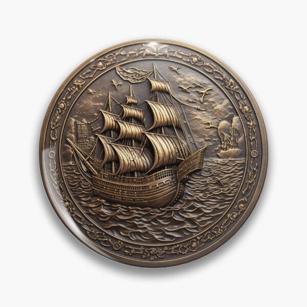 Item preview, Pirate coin | Fantasy coin | Medieval coin | Pirate Sailboat | Pirate treasure | Dnd token 9 designed and sold by Yaremchuk.
