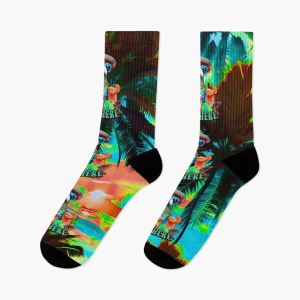 Item preview, It's 5 o'clock somewhere Tropical Parrot Cocktail Sunset Beach designed and sold by MindWave THC.