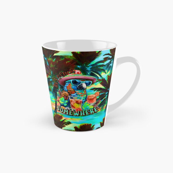 Item preview, It's 5 o'clock somewhere Tropical Parrot Cocktail Sunset Beach designed and sold by MindWave THC.